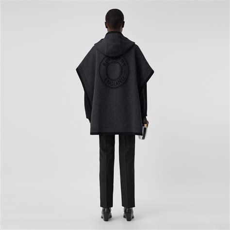 burberry logo graphic wool cashmere jacquard hooded cape|Burberry Limited.